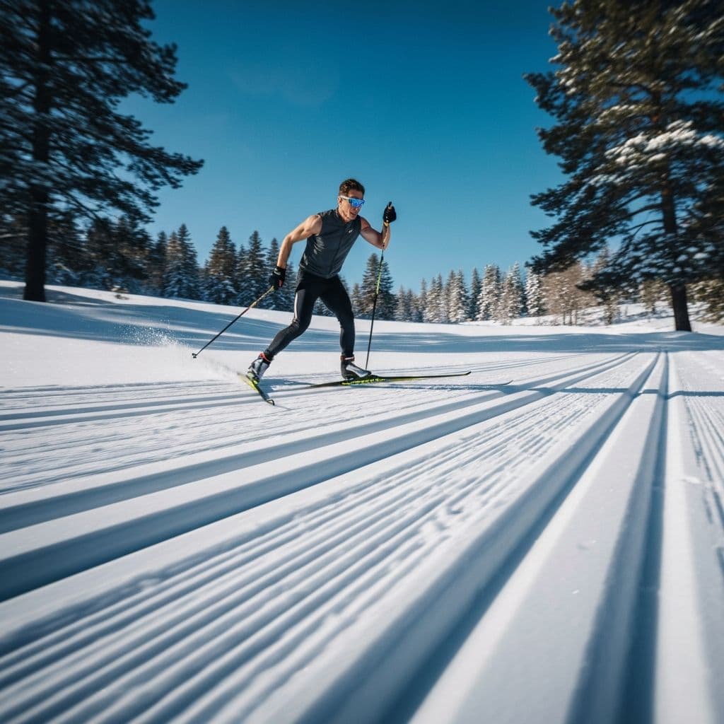 Detailansicht der klassischen Langlauf-Technik